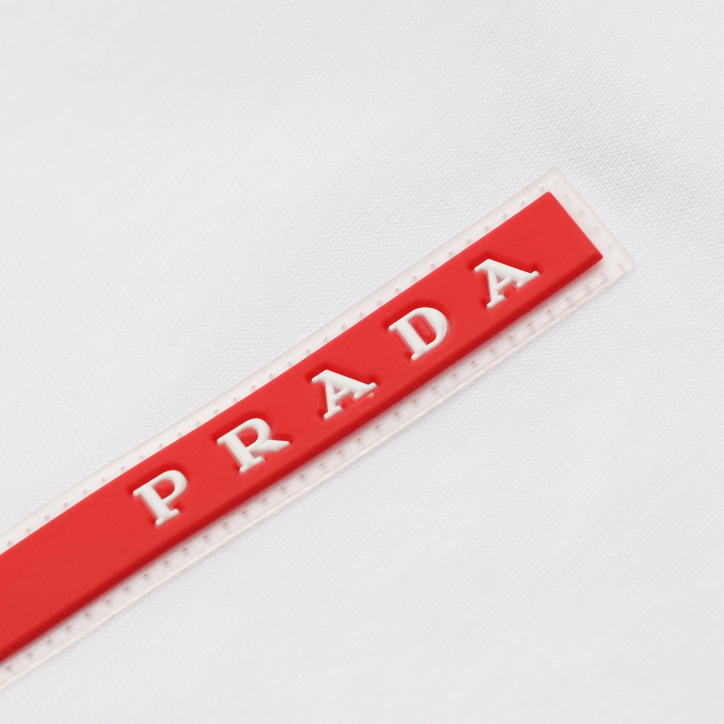 プラダ「Prada」ベーシックロゴ カジュアルクルーネックTシャツ