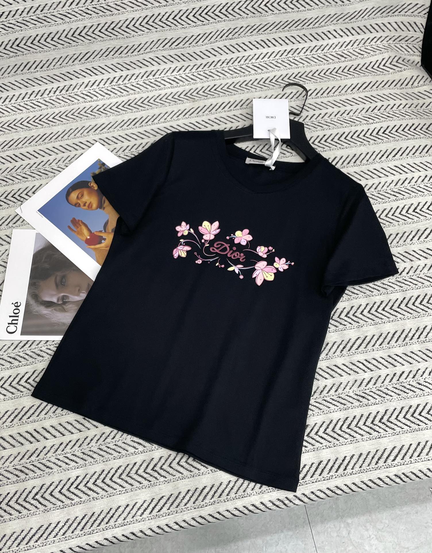 ディオール「Dior」25SS ハート＆バタフライ モノグラム プリントTシャツ