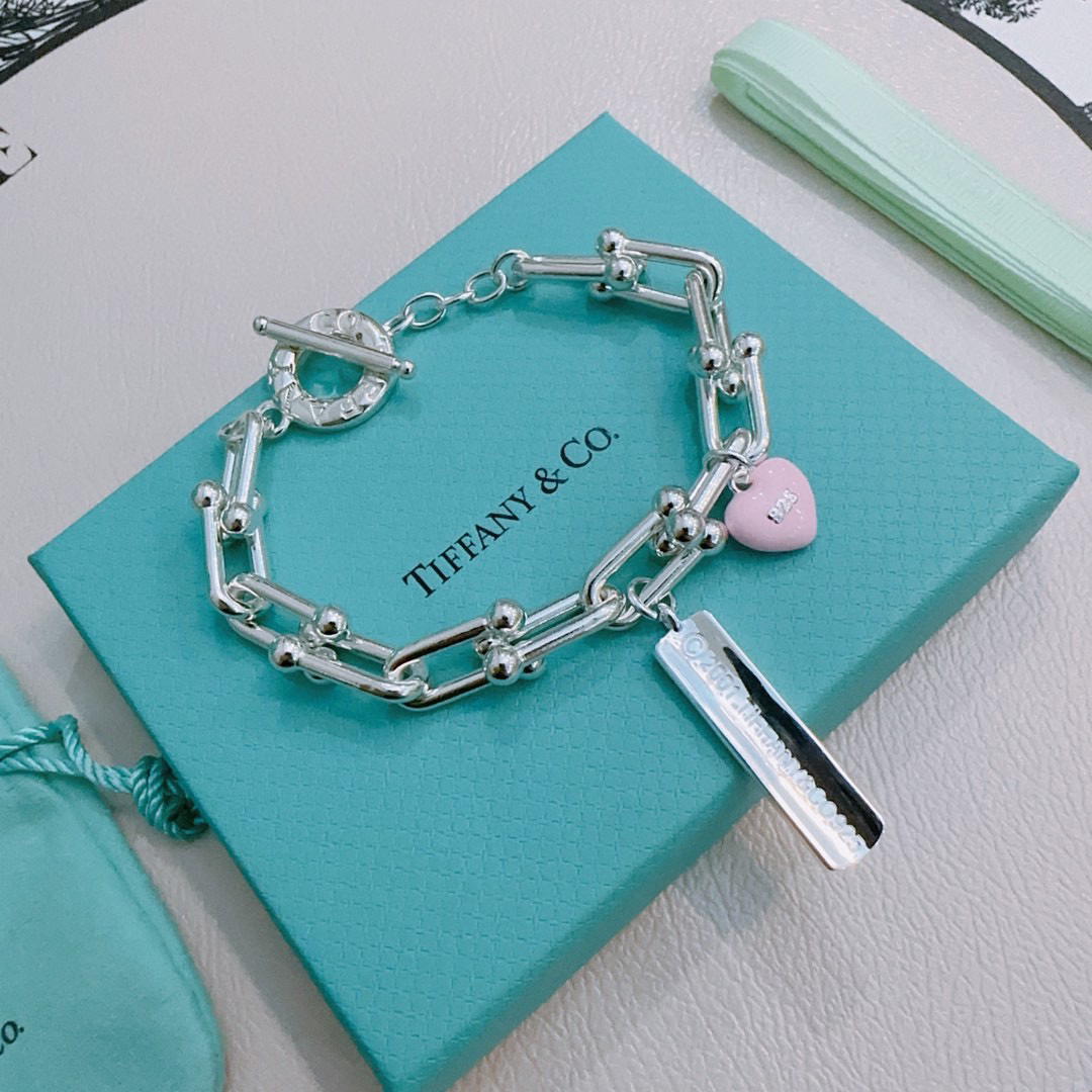 ティファニー「Tiffany & Co.」ポリッシュドシルバーリンク ブレスレット