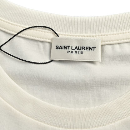 サンローラン「Saint Laurent」チェストロゴ エンブロイダリー Tシャツ