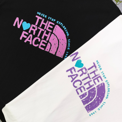 ザ・ノースフェイス「The North Face」 クレヨンロゴ カップルTシャツ