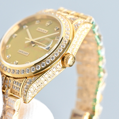 ロレックス「Rolex」 レディースデイトジャスト 178288 フルダイヤモデル 腕時計41mm