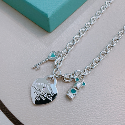 ティファニー「Tiffany & Co.」ハートタグ ネックレス40.6CM