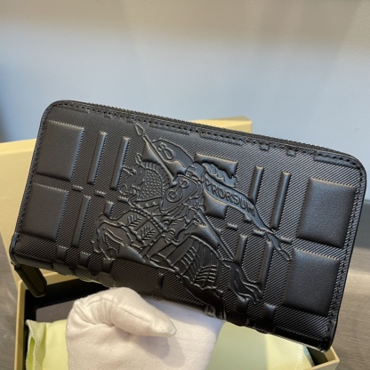 バーバリー「Burberry」メンズ シングルジップ スモール ウォレット