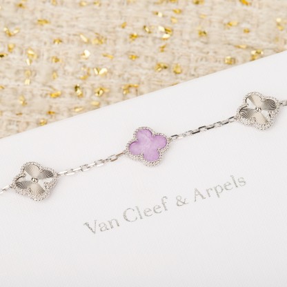 ヴァン クリーフ＆アーペル「Van Cleef & Arpels」Alhambra パールマザーオブパール レーザー ブレスレット19cm