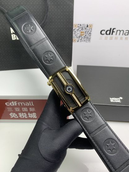 モンブラン「Montblanc」 クラシックコレクション プレミアムエンボスレザー ベルト100cm