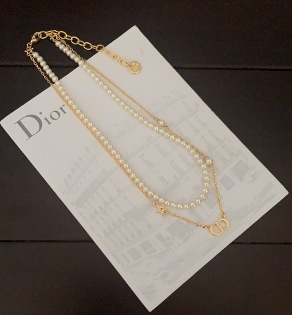 ディオール「Dior」 Pearl Éclat Double ネックレス