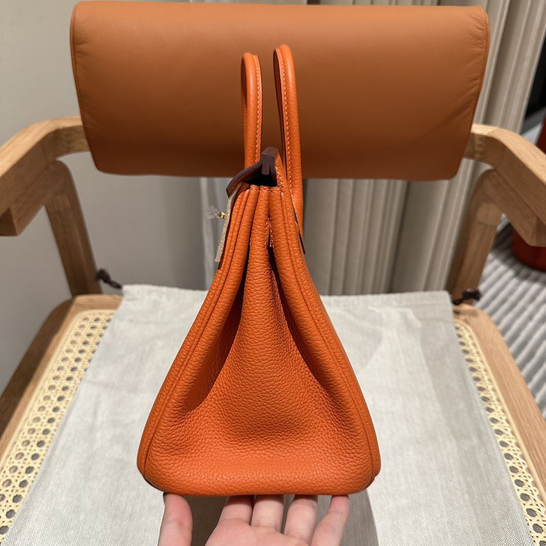 エルメス(Hermès)Birkinバッグ25mm トゴ Togoレディースバッグ オレンジ