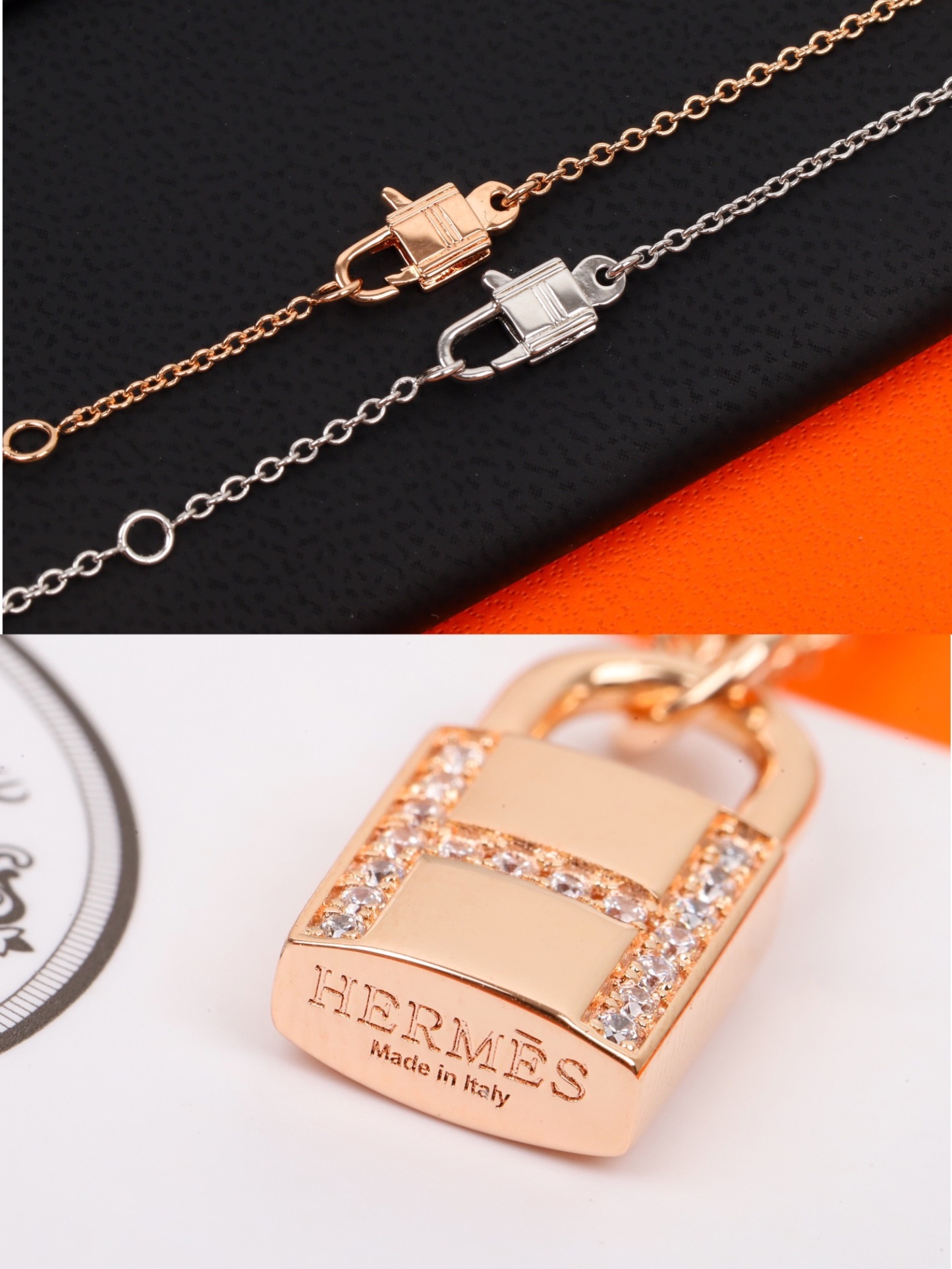 エルメス「Hermès」 Amulettes Cadenas ネックレス