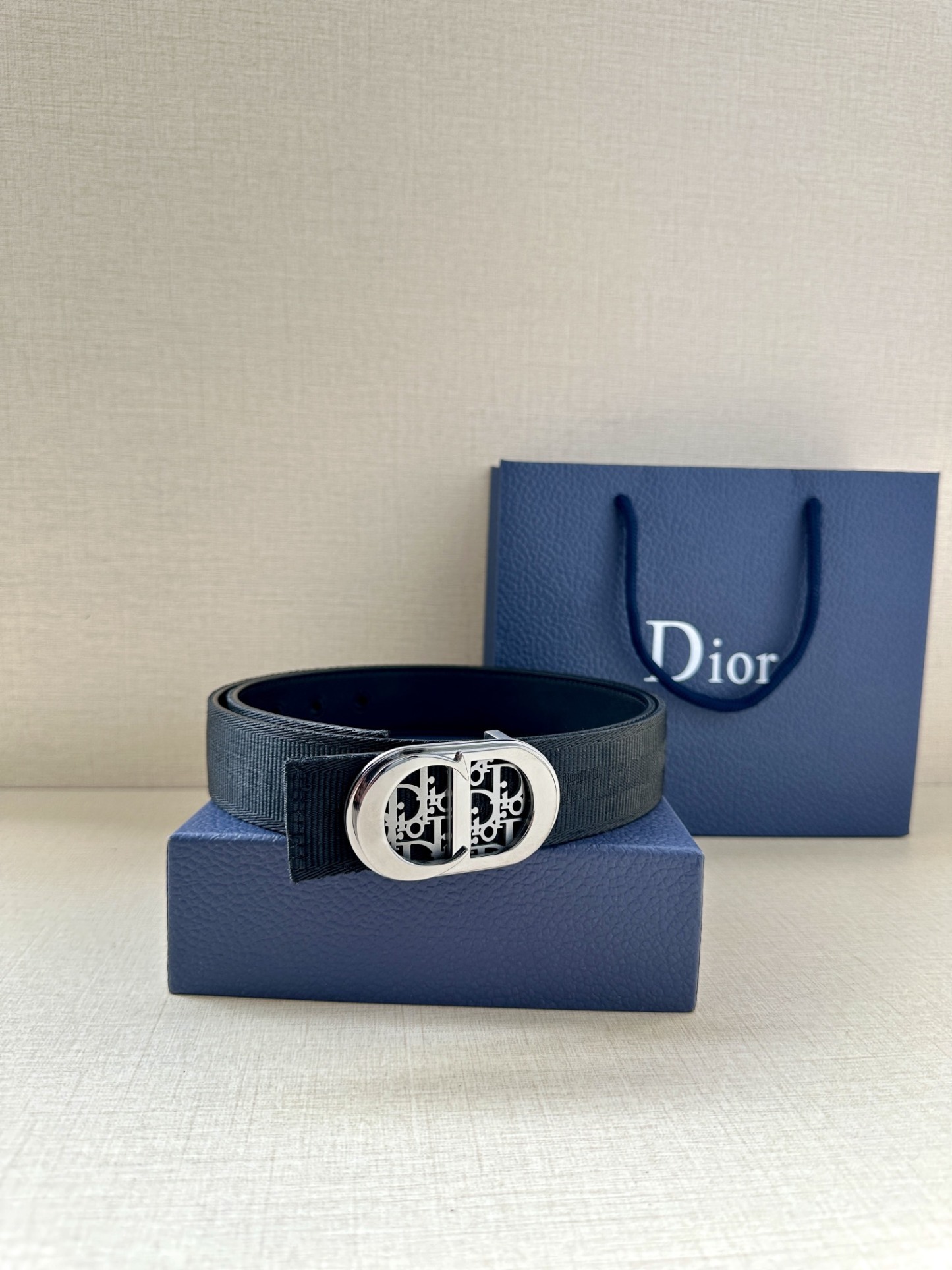 ディオール「Dior」リバーシブルベルト CDモノグラム100CM
