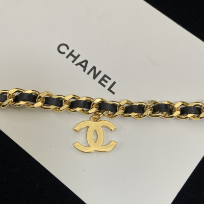 シャネル「Chanel」ラムレザー チェーンブレスレット ブレスレット