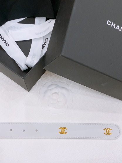 シャネル「Chanel」ダブルC レザーベルト ベルト100CM