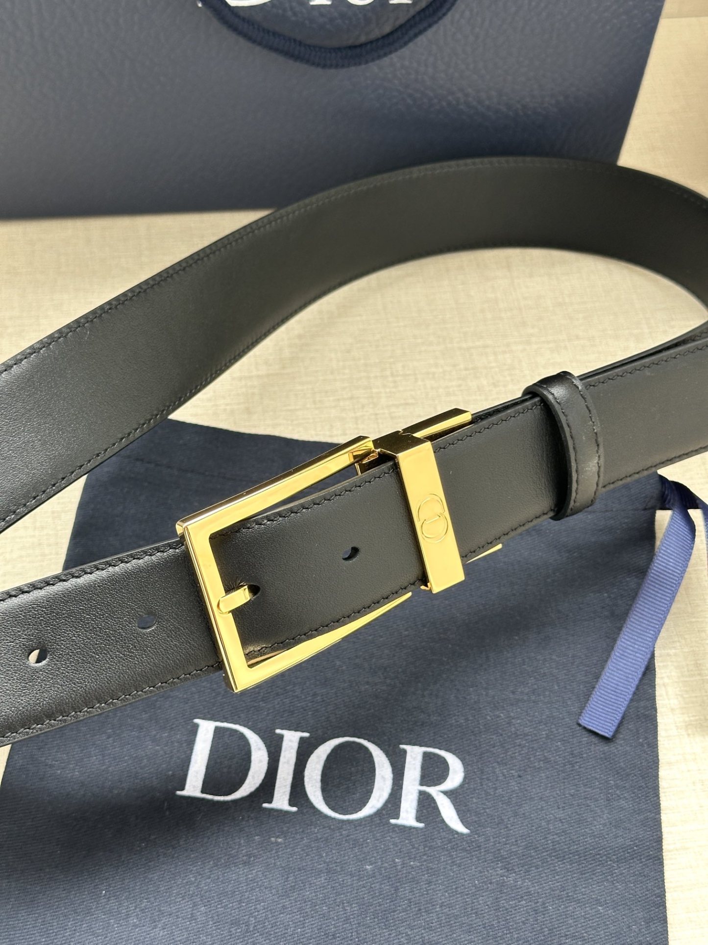 ディオール「Dior」CDアイコン リバーシブルベルト100CM