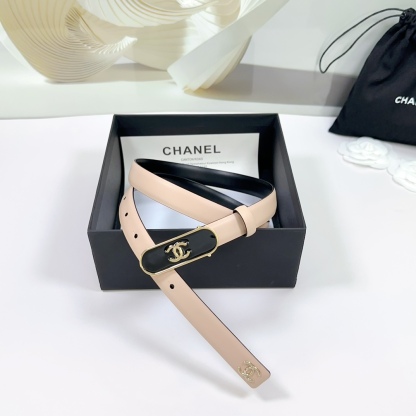 シャネル「Chanel」ダブルC レザーベルト ベルト100CM