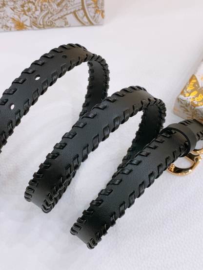 ディオール「Dior」Saddle Belt Montaigne Star レザーベルト100CM