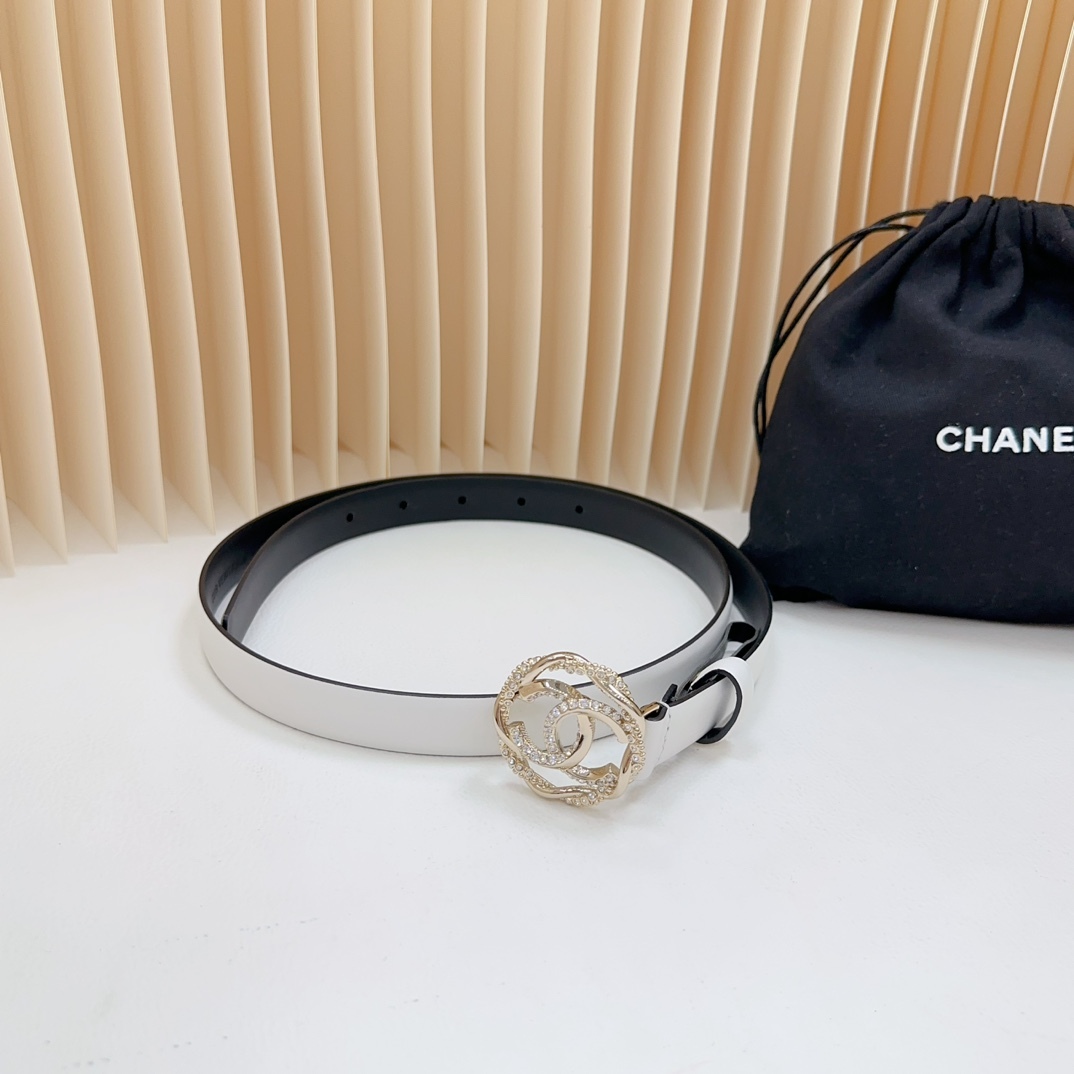 シャネル「Chanel」ダブルC ダイヤモンドリング ベルト ベルト100CM