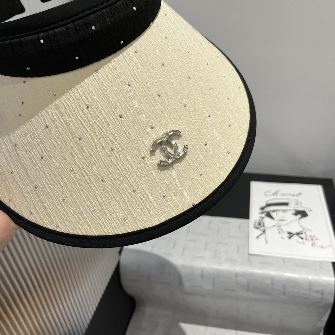 シャネル「Chanel」オープンクラウン サンハット ハット