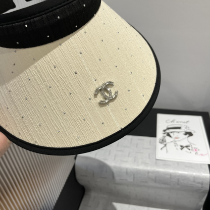 シャネル「Chanel」オープンクラウン サンハット ハット