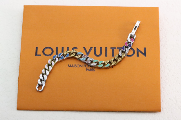 ルイ・ヴィトン「Louis Vuitton」MULTICOLOR ENAMEL & DIAMOND CUBA BRACELET