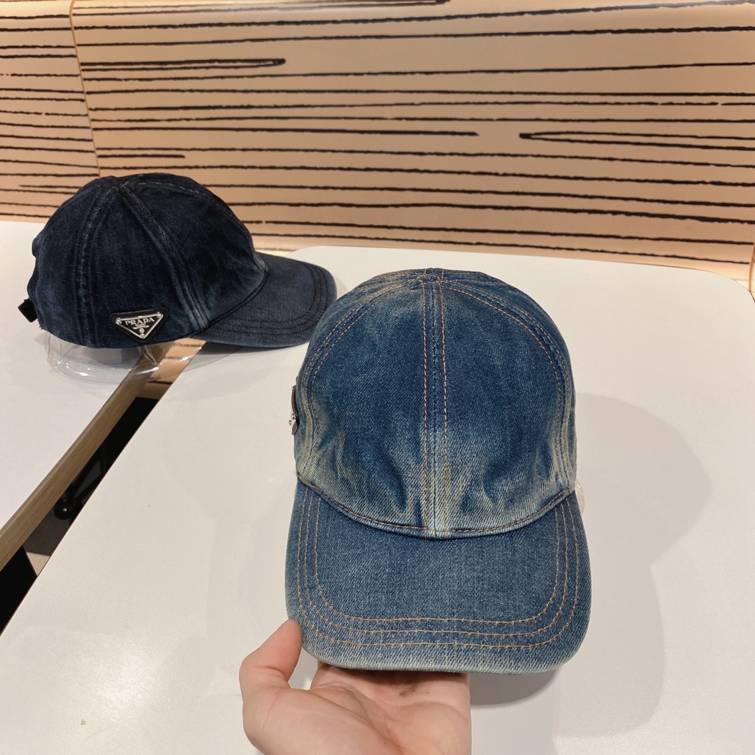 プラダ「Prada」2023 ブリティッシュスタイル ユニセックス ベースボールキャップ