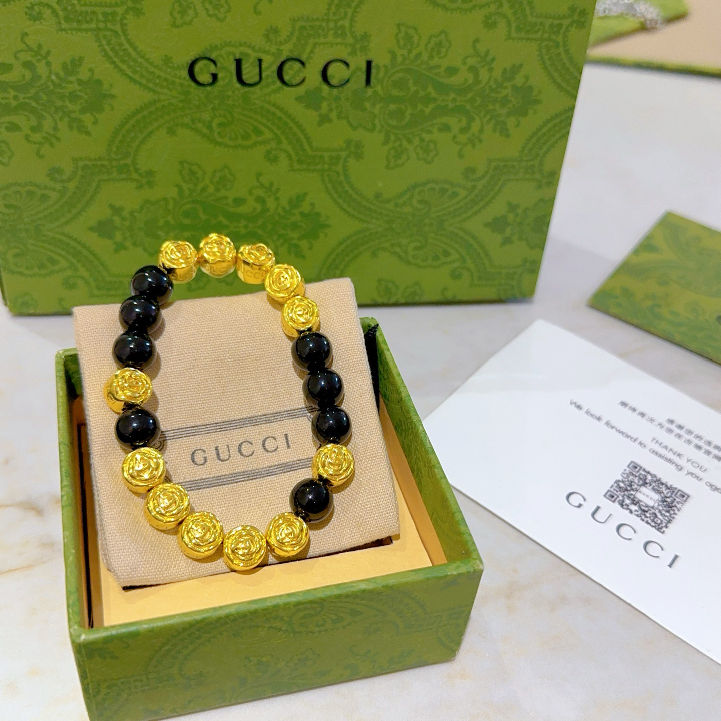 グッチ「Gucci」 アンガー・フォレスト ダブルG レトロ ブレスレット
