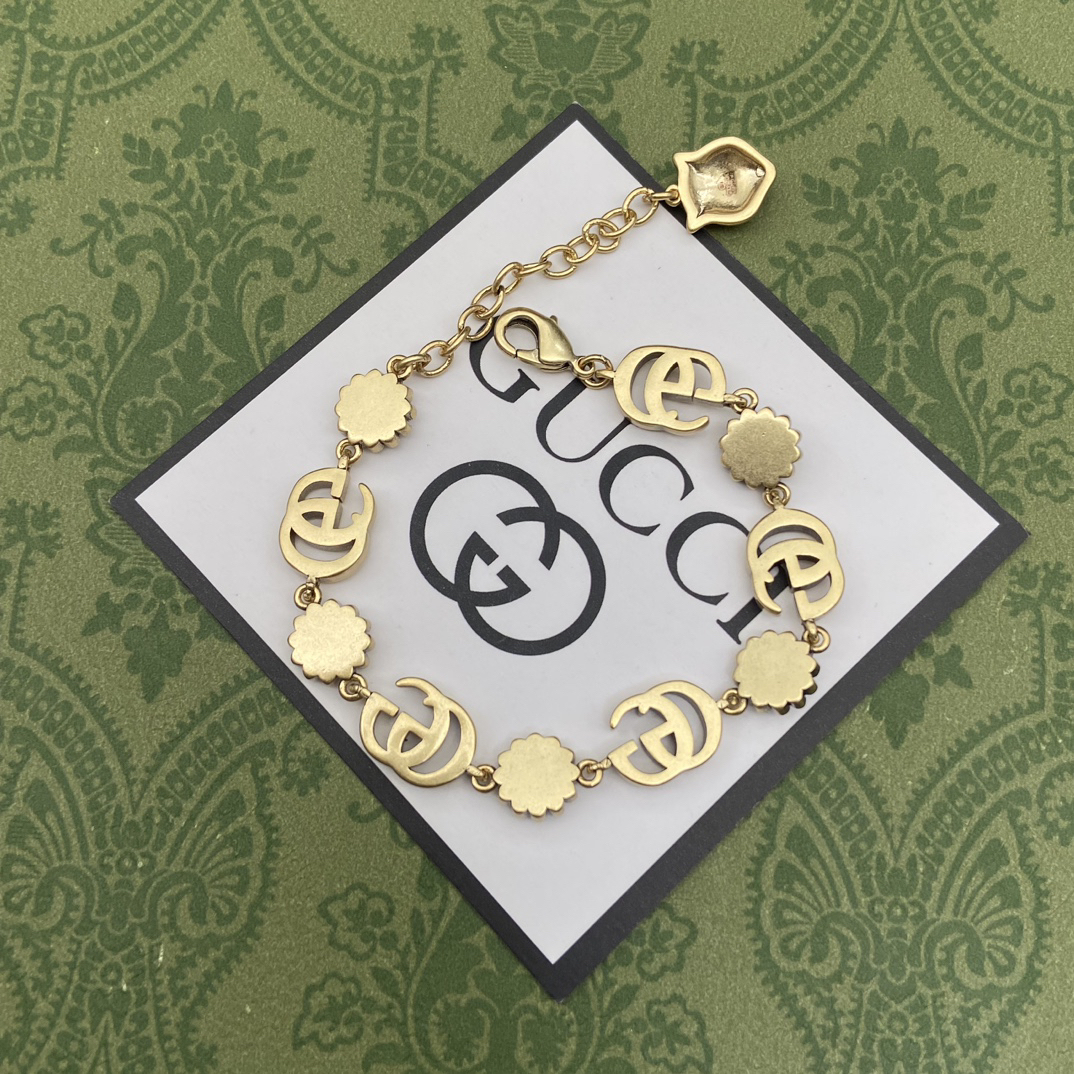 グッチ「Gucci」  GGマーモント デイジーフラワー ブレスレット