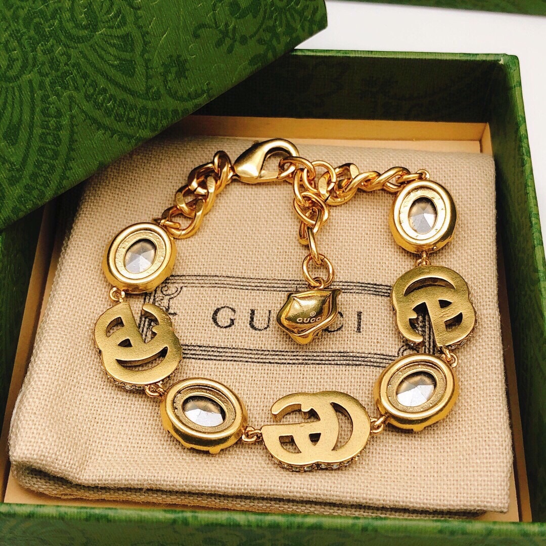 グッチ「Gucci」インターロッキングG ダイヤモンド ブレスレット