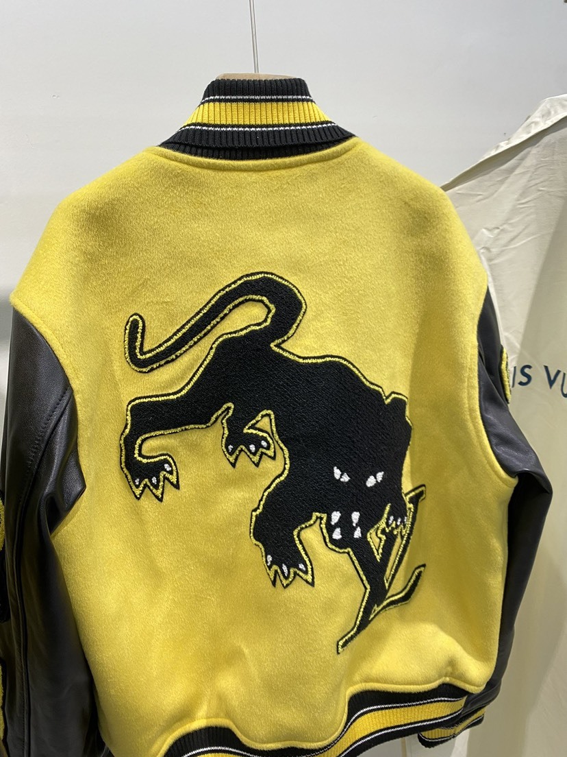 ルイ・ヴィトン「Louis Vuitton」ウール＆レザー コンビネーション ジャケット アウコート着