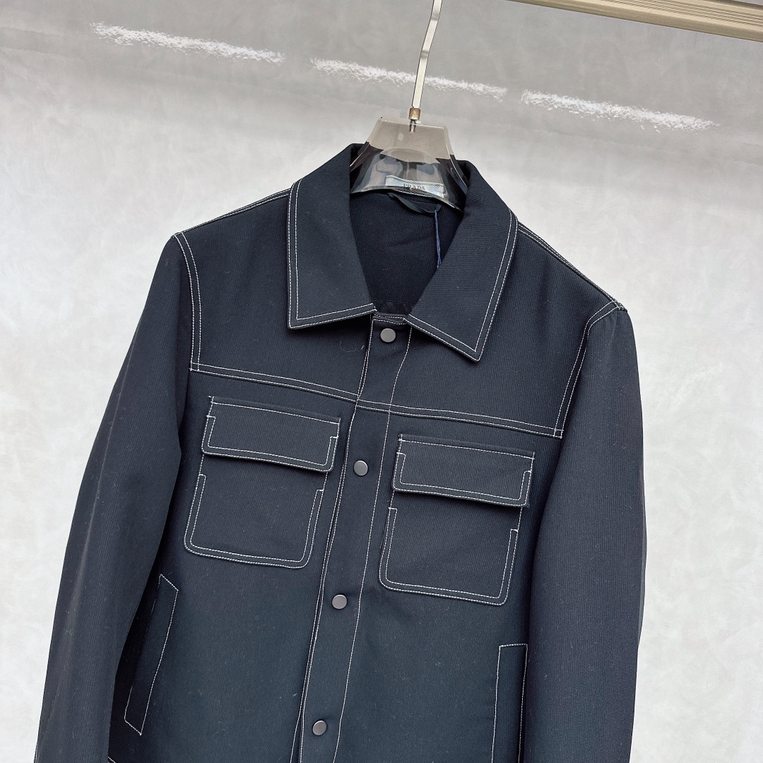 プラダ「Prada」2024秋冬 メンズ スタンドカラージャケット