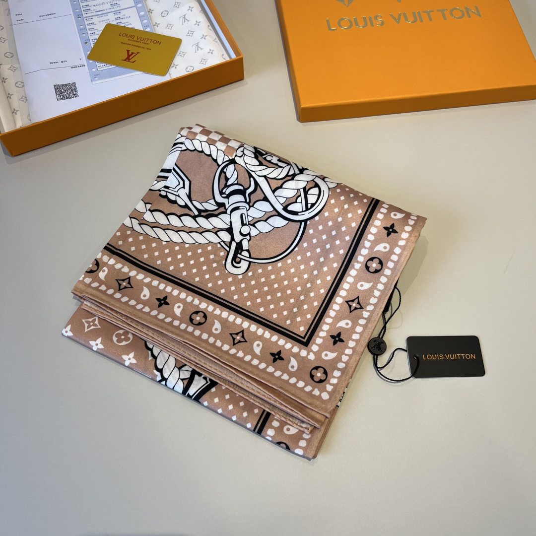 ルイ・ヴィトン「Louis Vuitton」クリエイティブ・ヴェール スカーフ90cm