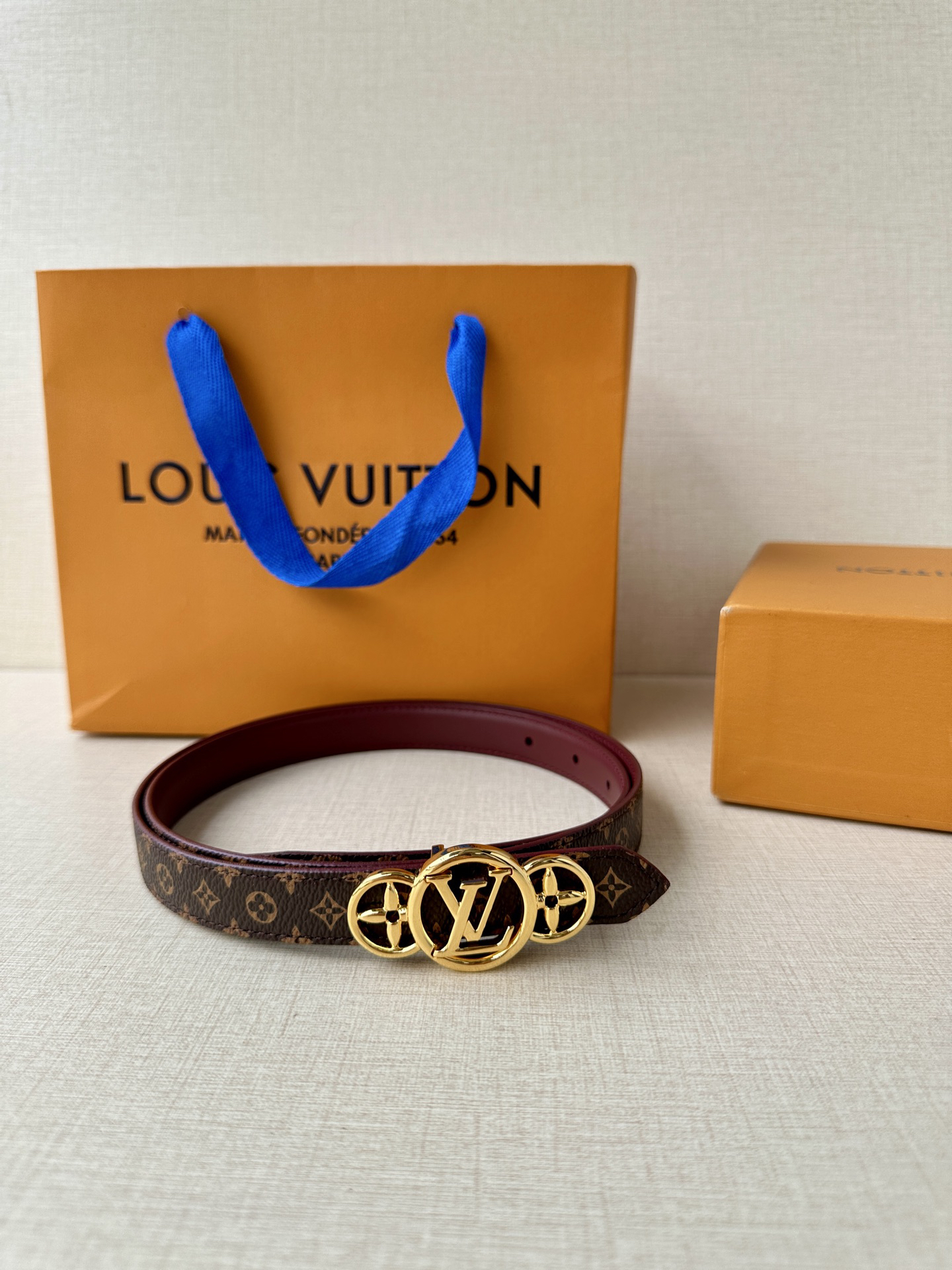 ルイ・ヴィトン「Louis Vuitton」Damier Santur リバーシブル ベルト