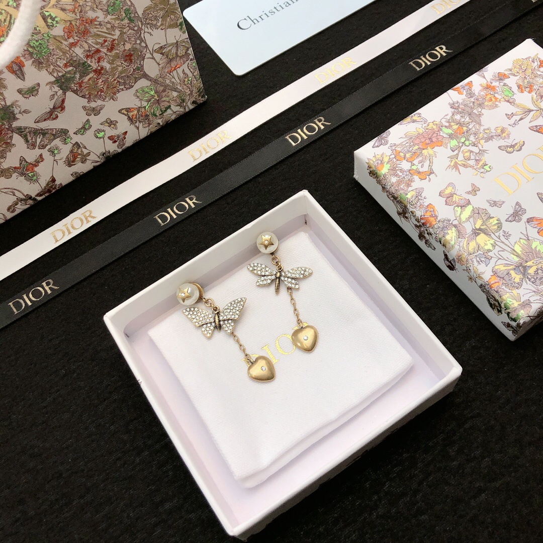 ディオール「Dior」J'ADIOR フルダイヤモンド イヤリング