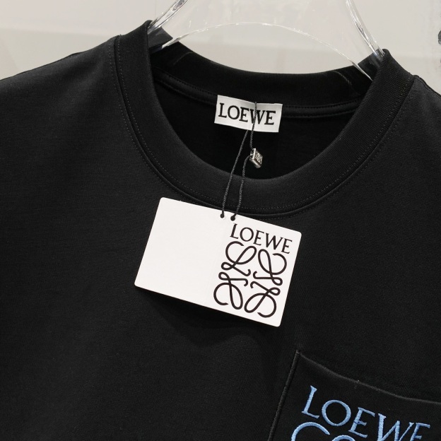 ロエベ「Loewe」パケット&カラーリング刺繍ロゴ半袖Tシャツ