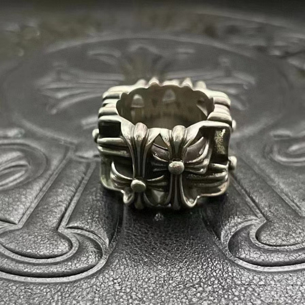 クロムハーツ「Chrome Hearts」クロムハーツ スクエアクロスピアス S925 ユニセックス ピアス
