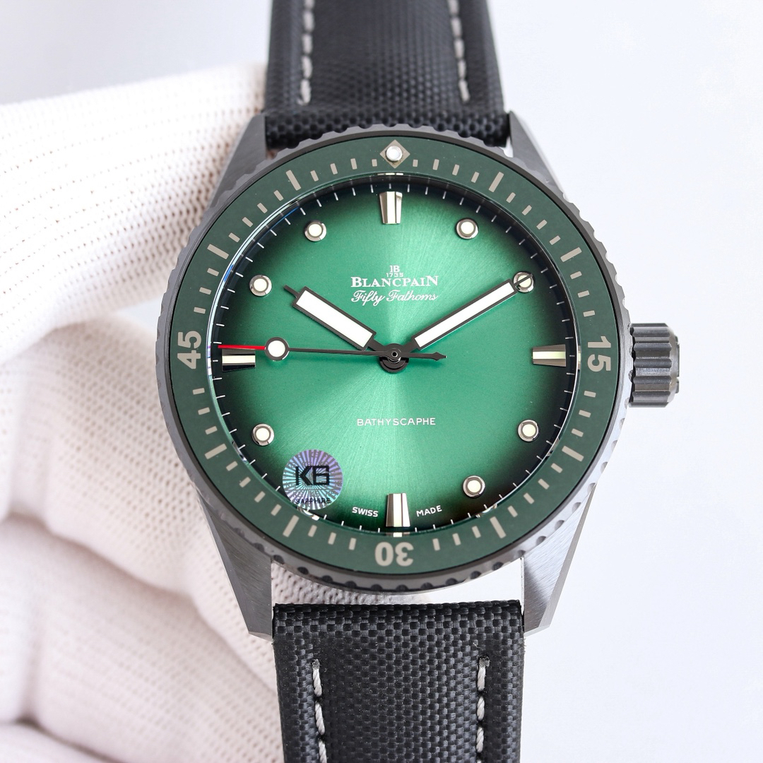 ブランパン「Blancpain」フィフティ・ファゾム バティスカーフ プラズマセラミック自動巻き腕時計42mm