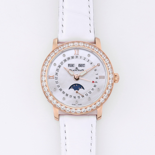 ブランパン「Blancpain」ヴィルレ レディース ムーンフェイズ＆コンプリートカレンダー自動巻き腕時計35mm