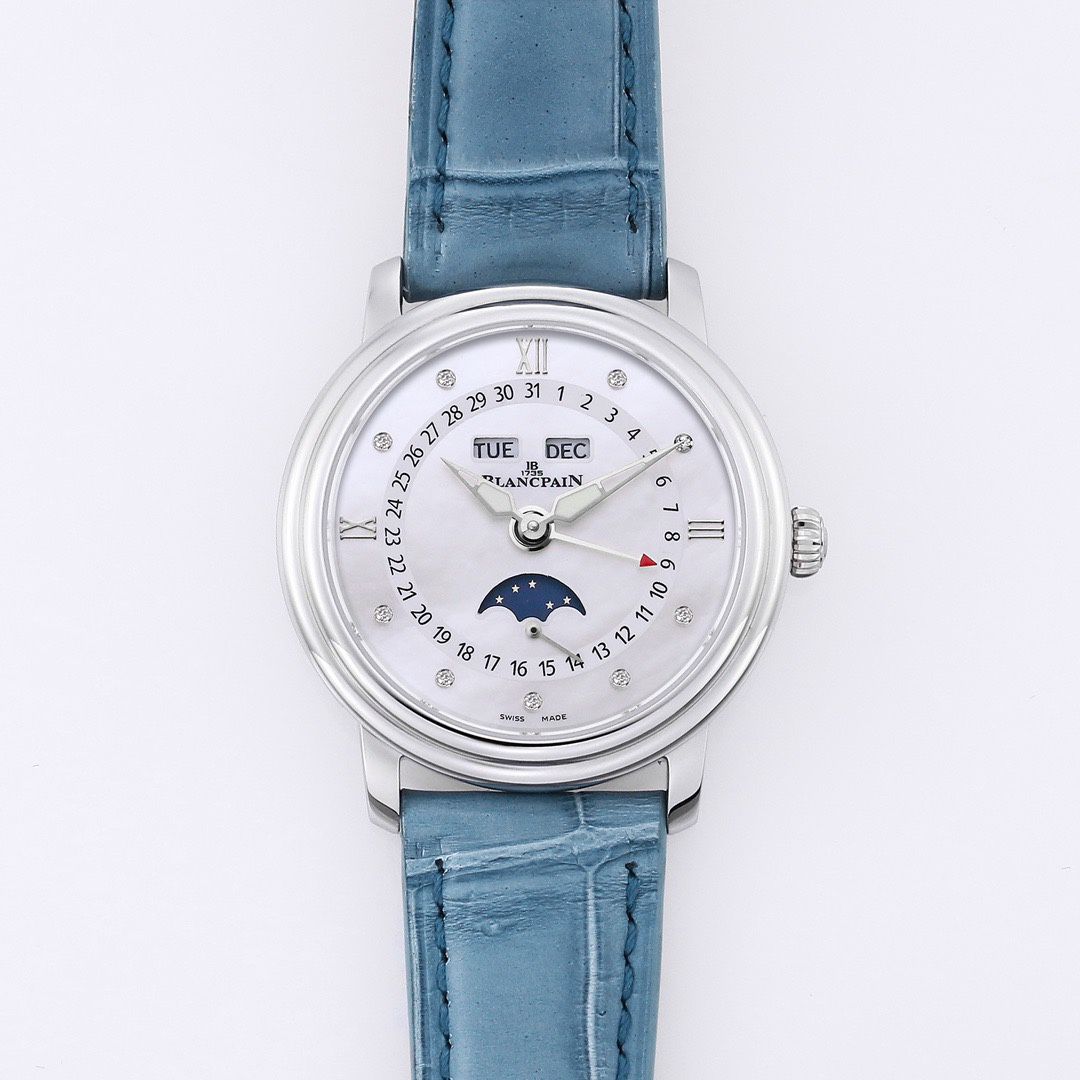 ブランパン「Blancpain」ヴィルレ レディース ムーンフェイズ＆コンプリートカレンダー自動巻き腕時計35mm