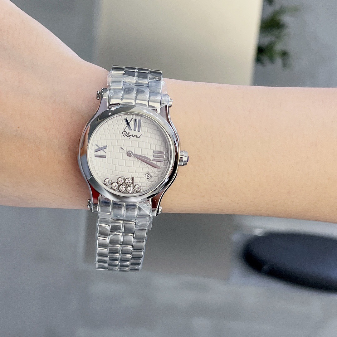 ショパール「Chopard」ハッピーダイヤモンドレディースウォッチ36mm