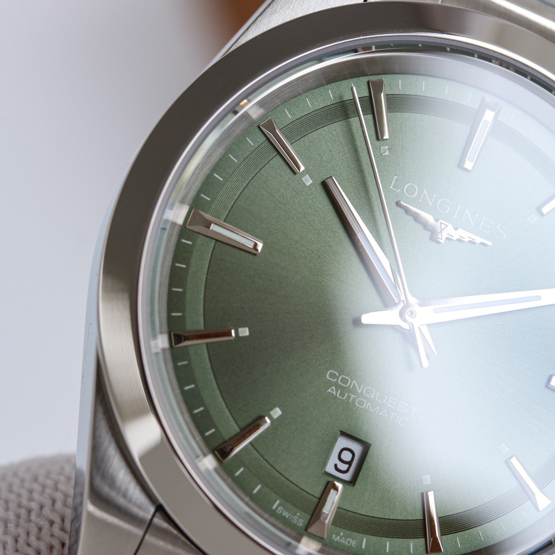 ロンジン「Longines」Conquestステンレススチール メンズウォッチ41MM