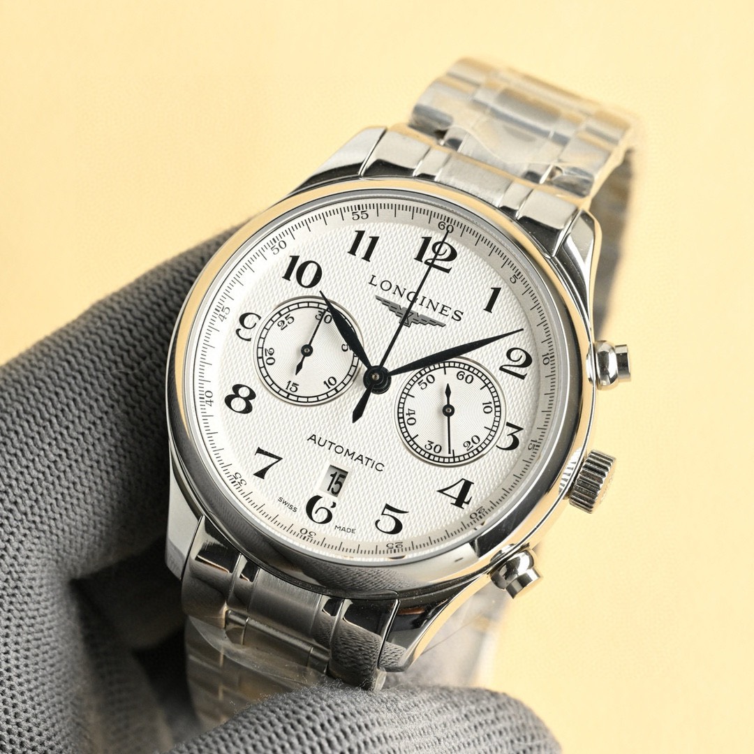 ロンジン「Longines」マスターコレクション クロノグラフ メンズウォッチ 42mm