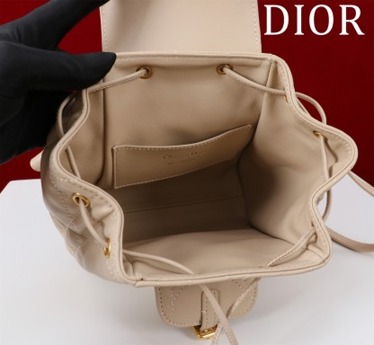 ディオール「Dior」カロ バックパック スモール ラージキャンバスキルト