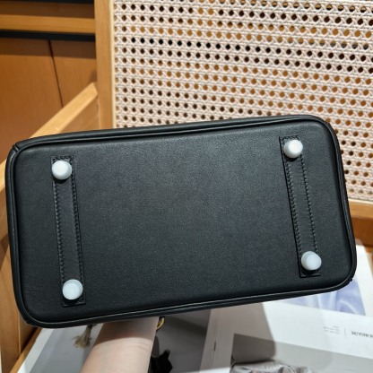 エルメス「Hermès」Rock ブラック スウィフトレザー シルバーハードウェア バッグ