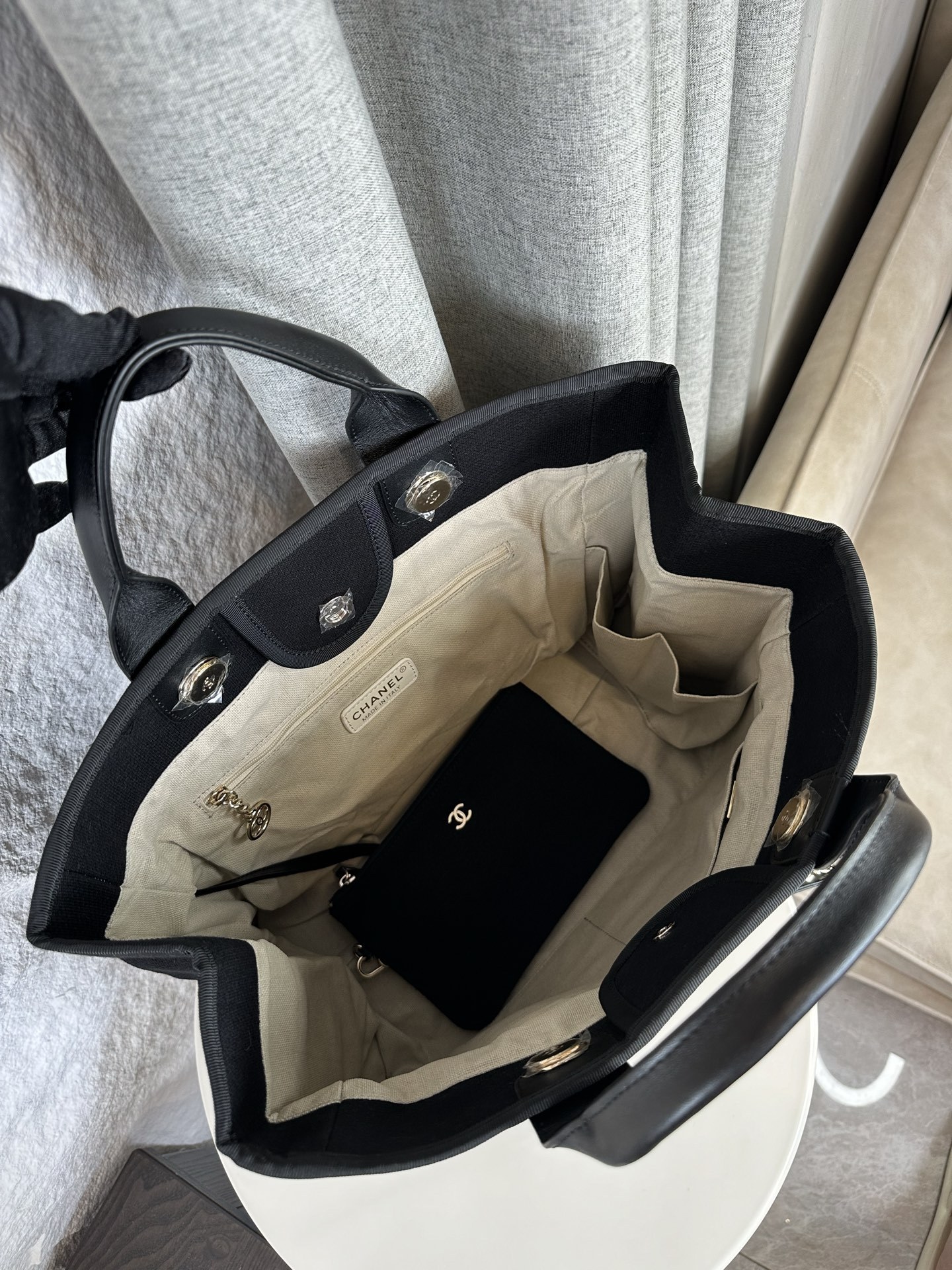 シャネル「Chanel」デニム＆キャンバス マミーバッグ ビーチトート レディース ラージショッピングバッグ