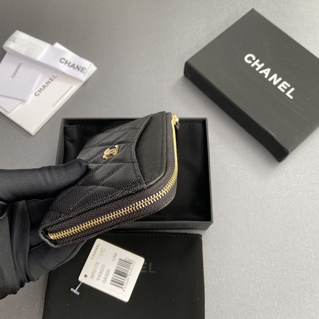 シャネル「Chanel」クラシック ジップアラウンド カードケース