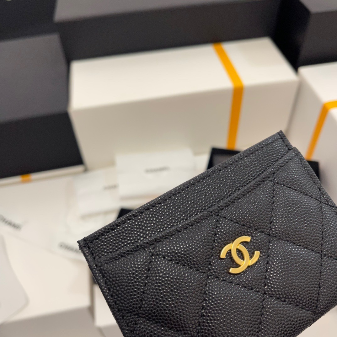 シャネル「Chanel」クラシック カヴィアレザー カードケース