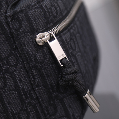 ディオール「Dior」ライダー バックパック ベージュ＆ブラック オブリーク プリント