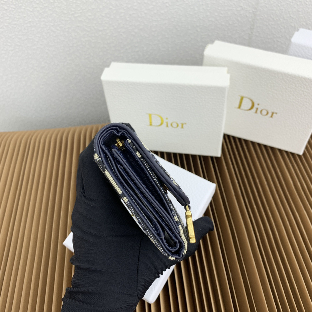 ディオール「Dior」サドル ロータス ウォレット オブリーク プリント