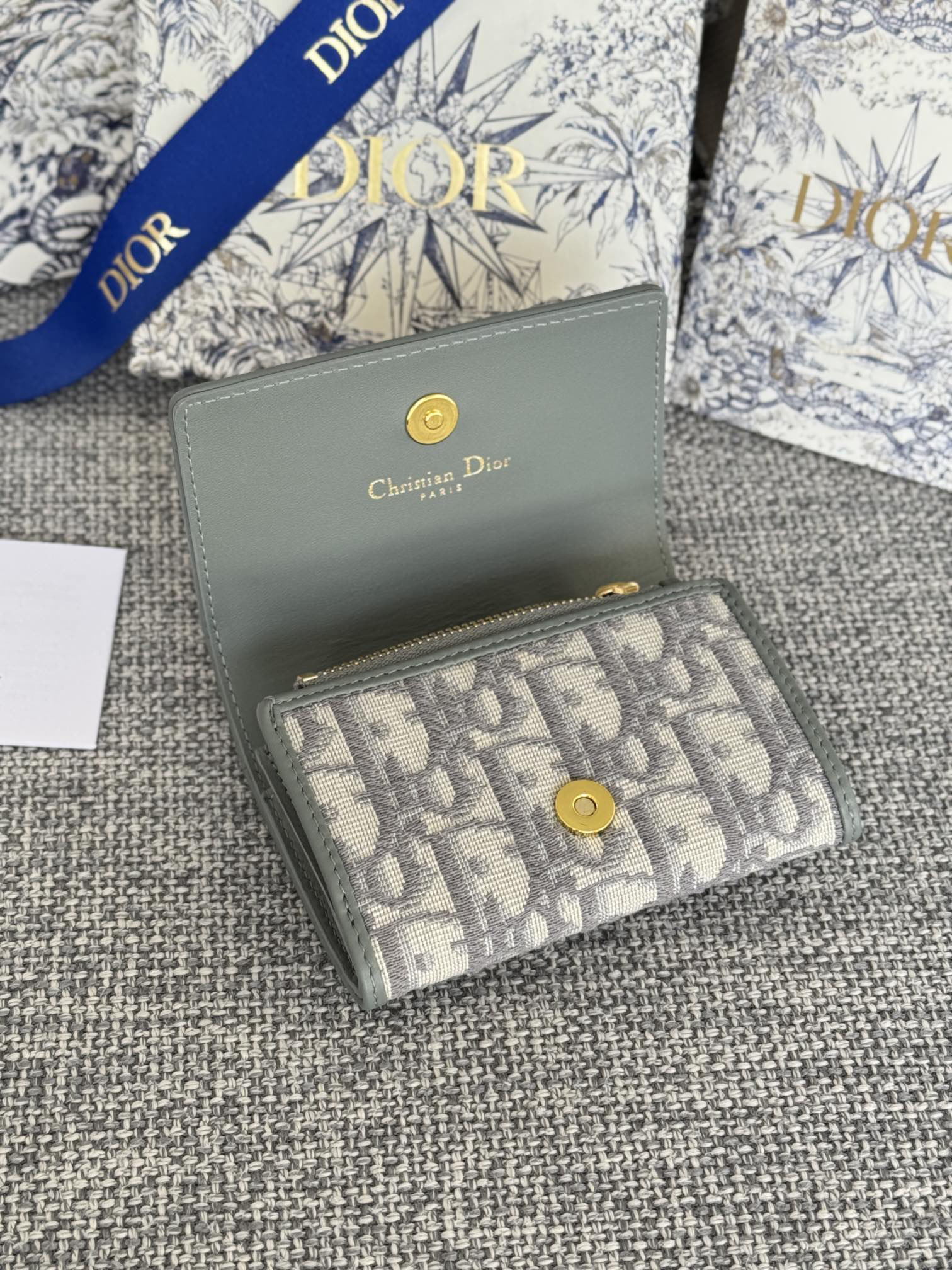 ディオール「Dior」カロ カードケース ソフトカーフレザー カナージュステッチ