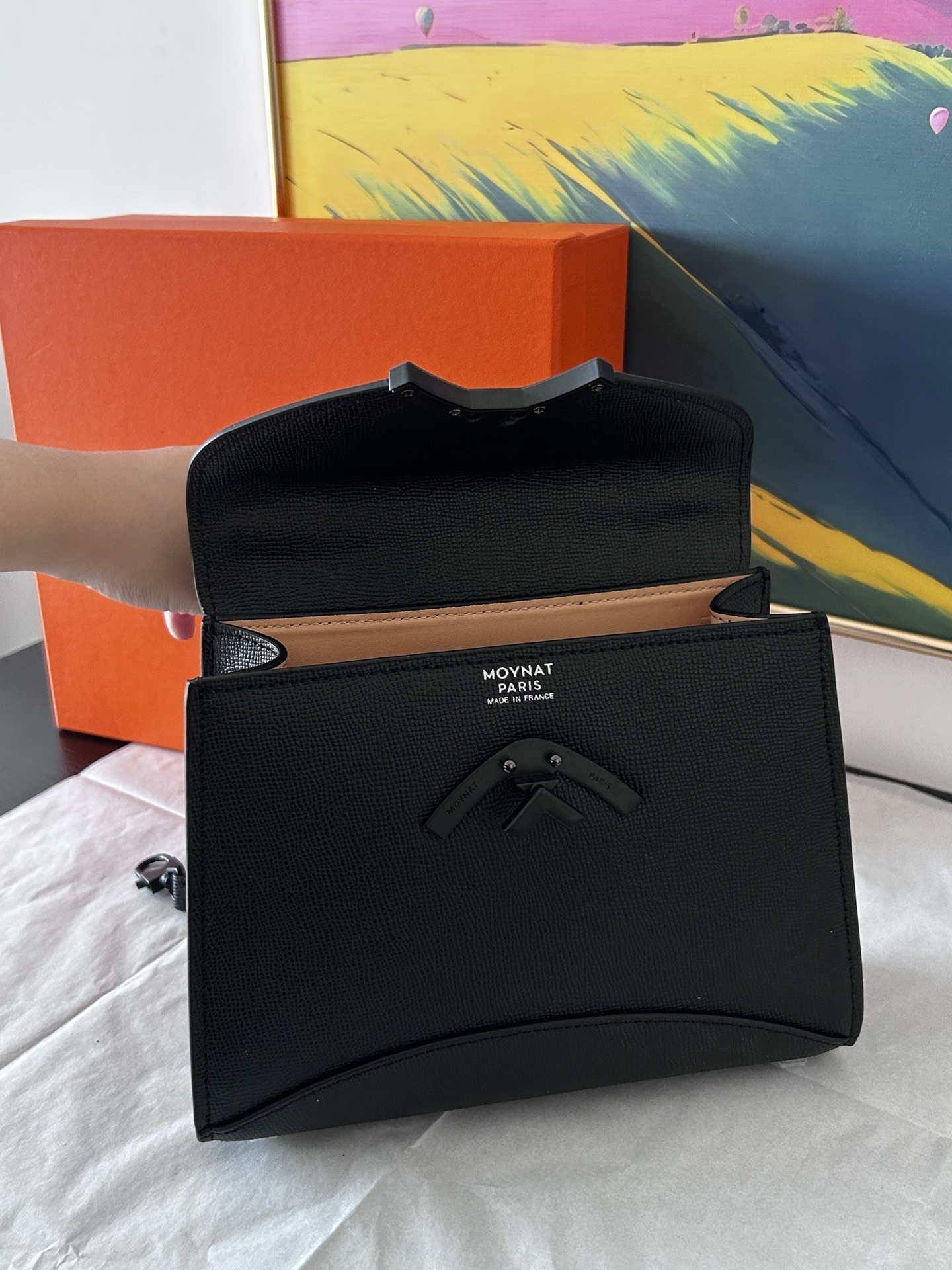 モイナ「Moynat」Gabrielle Mロック ハンドバッグ