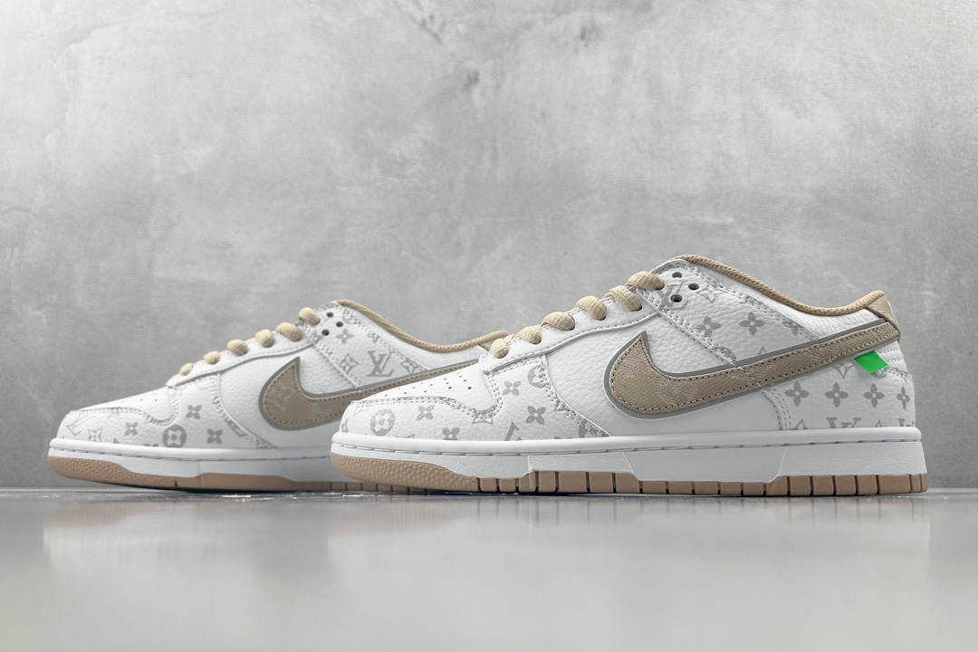 「コラボモデル」Louis Vuitton x Nike コラボ - カーキプリント" スニーカー